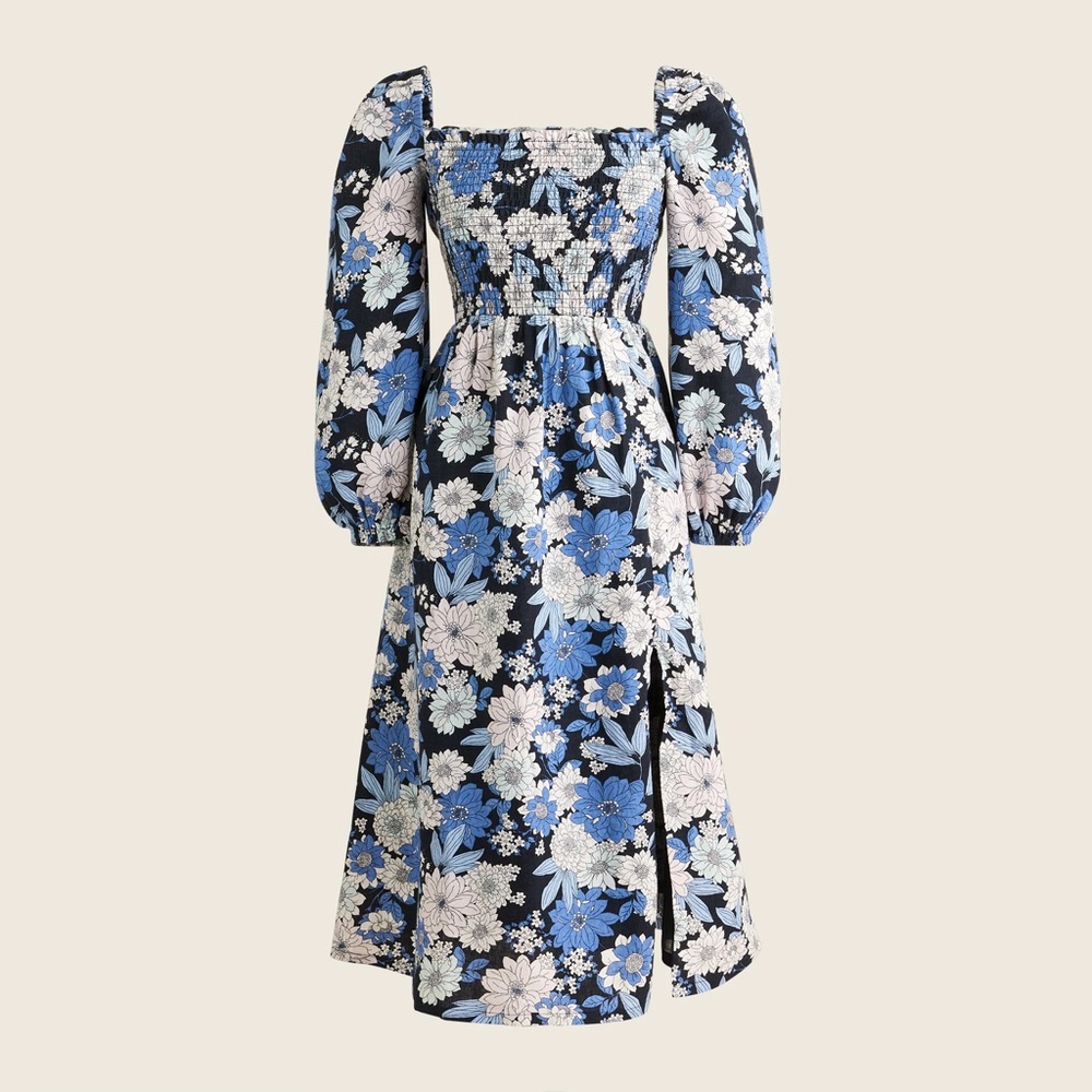 J. Crew linen daydream dress in zinnia floral